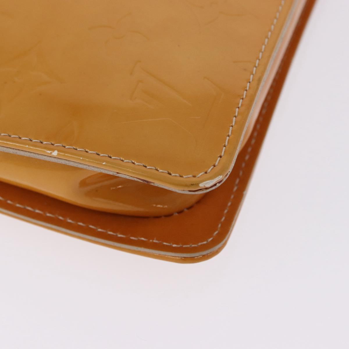 LOUIS VUITTON Monogram Vernis Lexington Pouch Beige M91010 LV Auth ka5244A