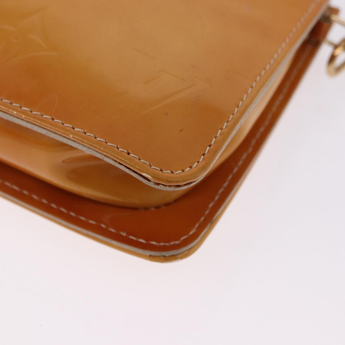 LOUIS VUITTON Monogram Vernis Lexington Pouch Beige M91010 LV Auth ka5244A