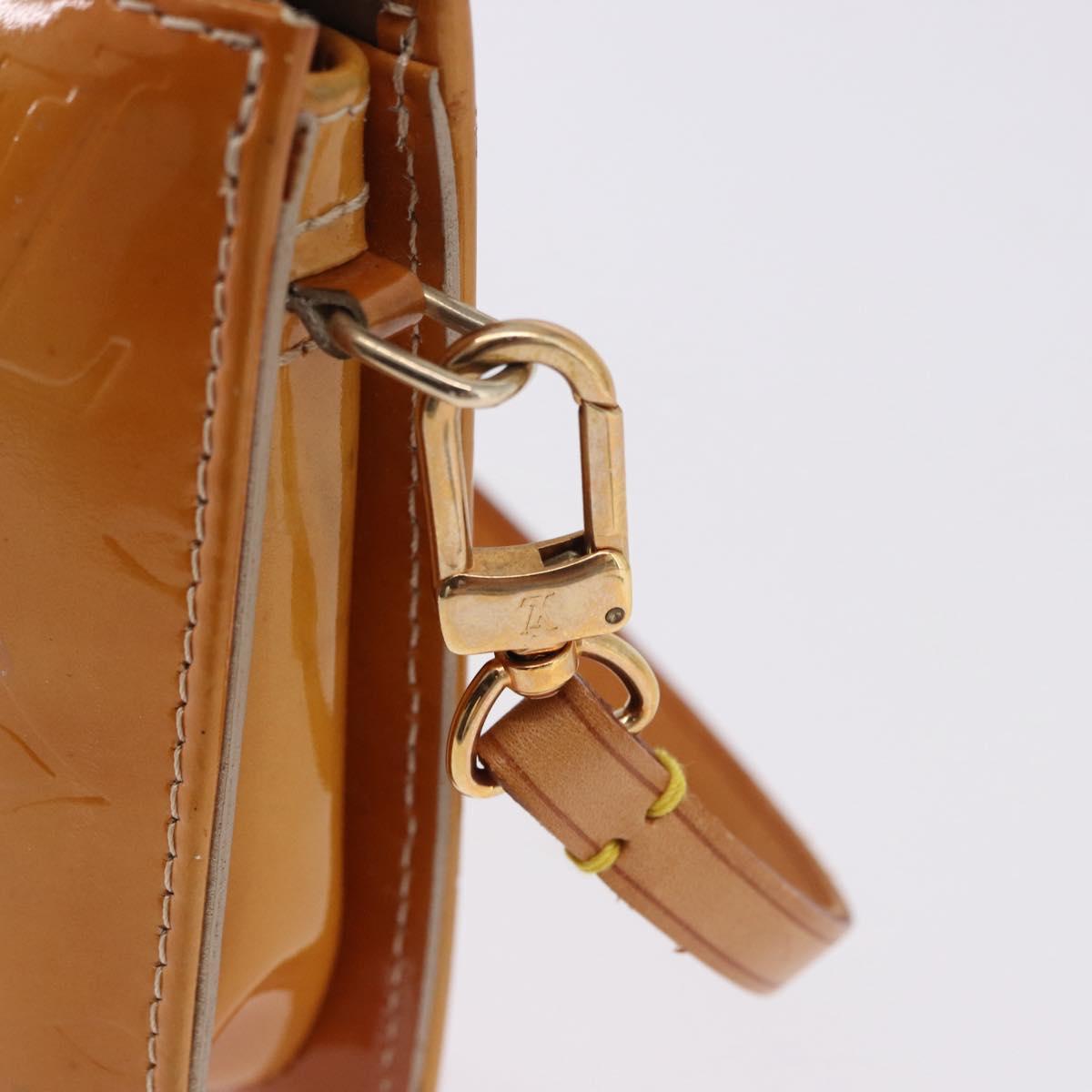 LOUIS VUITTON Monogram Vernis Lexington Pouch Beige M91010 LV Auth ka5244A