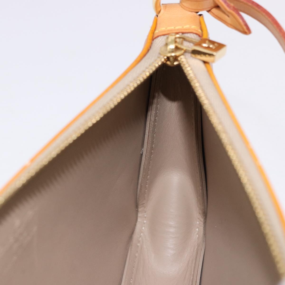 LOUIS VUITTON Monogram Vernis Lexington Pouch Beige M91010 LV Auth ka5244A