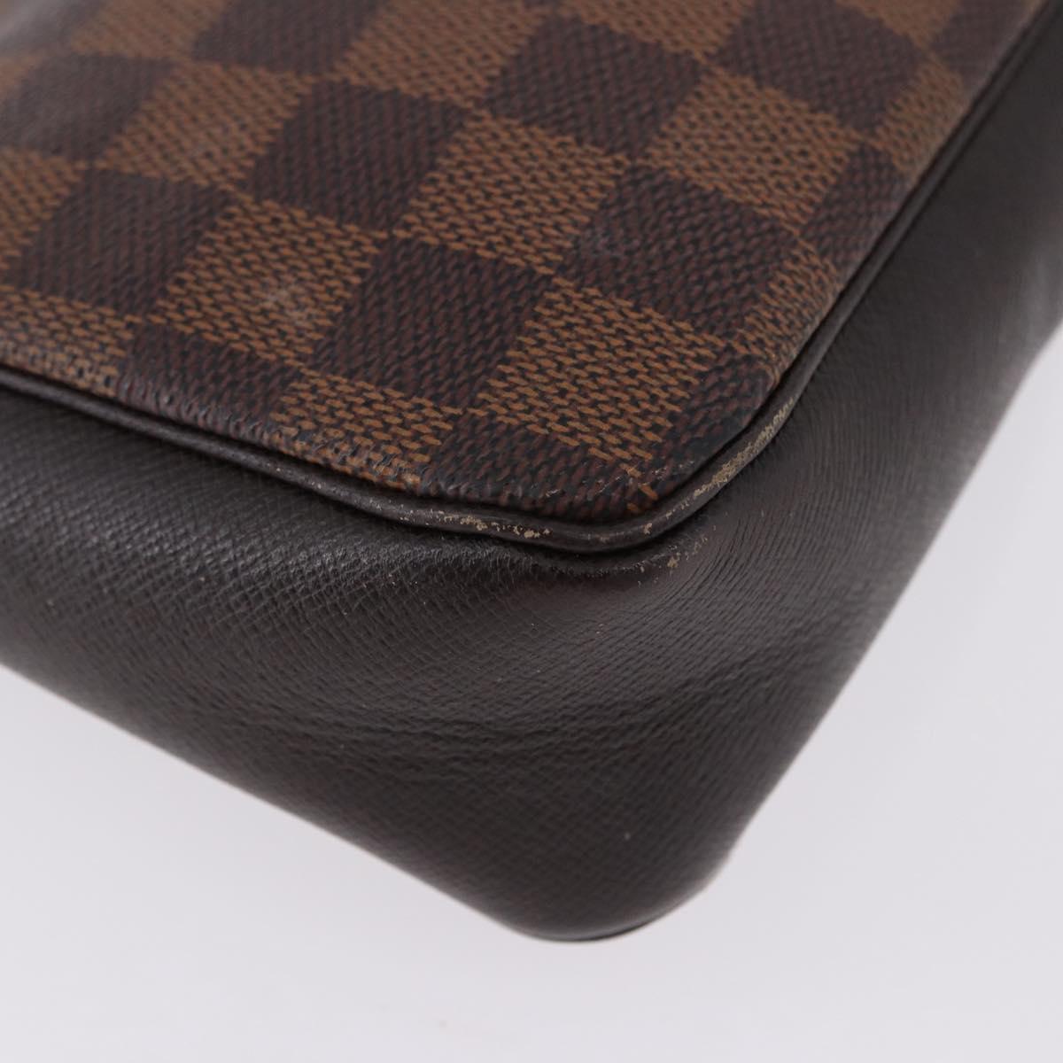 LOUIS VUITTON Damier Ebene Trousse Make Up Pouch N51982 LV Auth ka5246