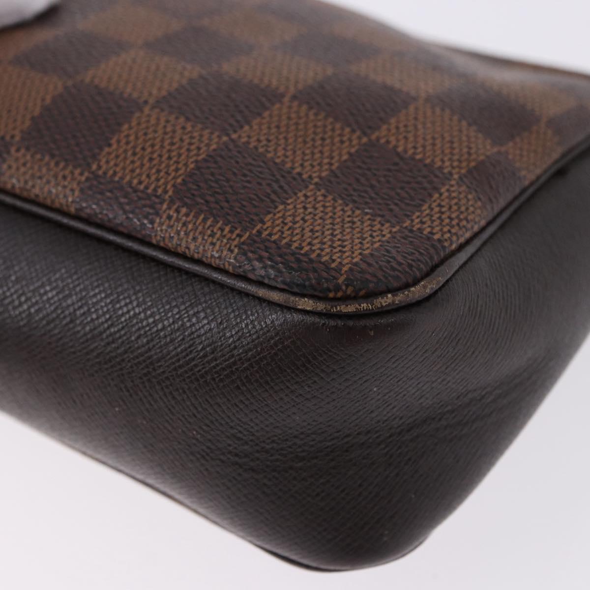 LOUIS VUITTON Damier Ebene Trousse Make Up Pouch N51982 LV Auth ka5246
