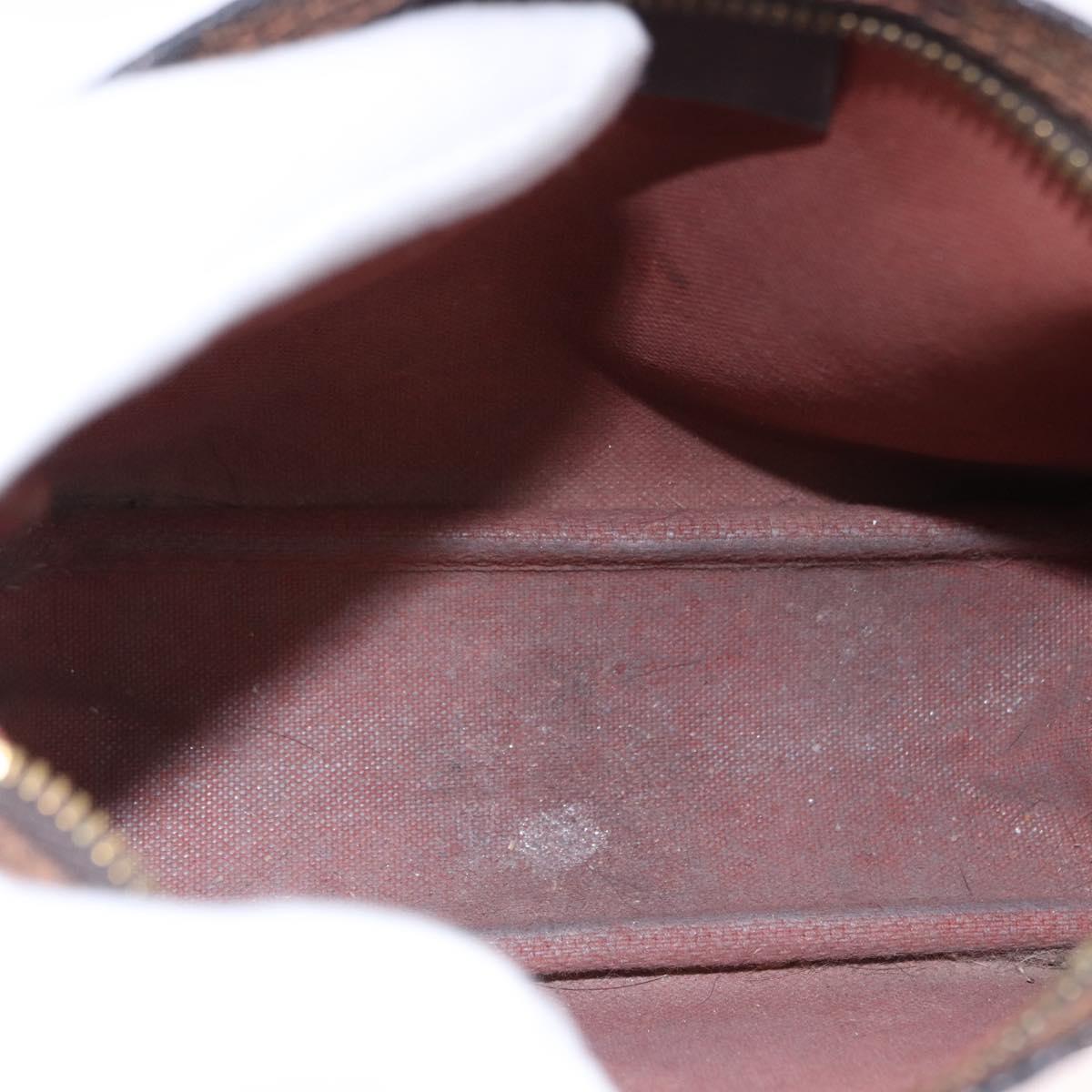 LOUIS VUITTON Damier Ebene Trousse Make Up Pouch N51982 LV Auth ka5246
