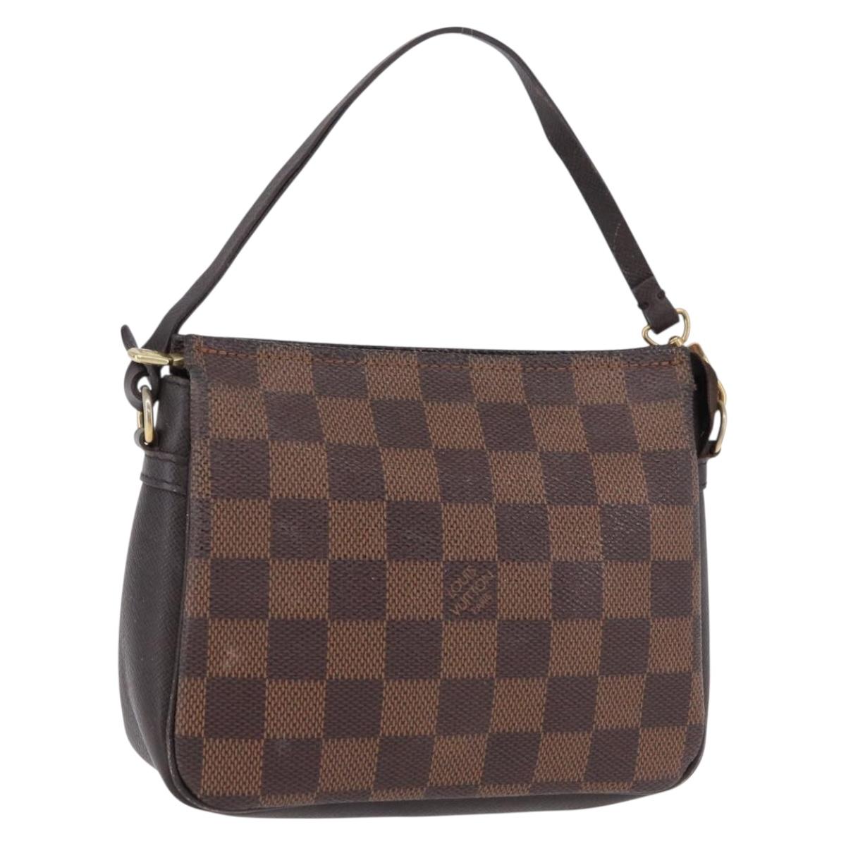 LOUIS VUITTON Damier Ebene Trousse Make Up Pouch N51982 LV Auth ka5246