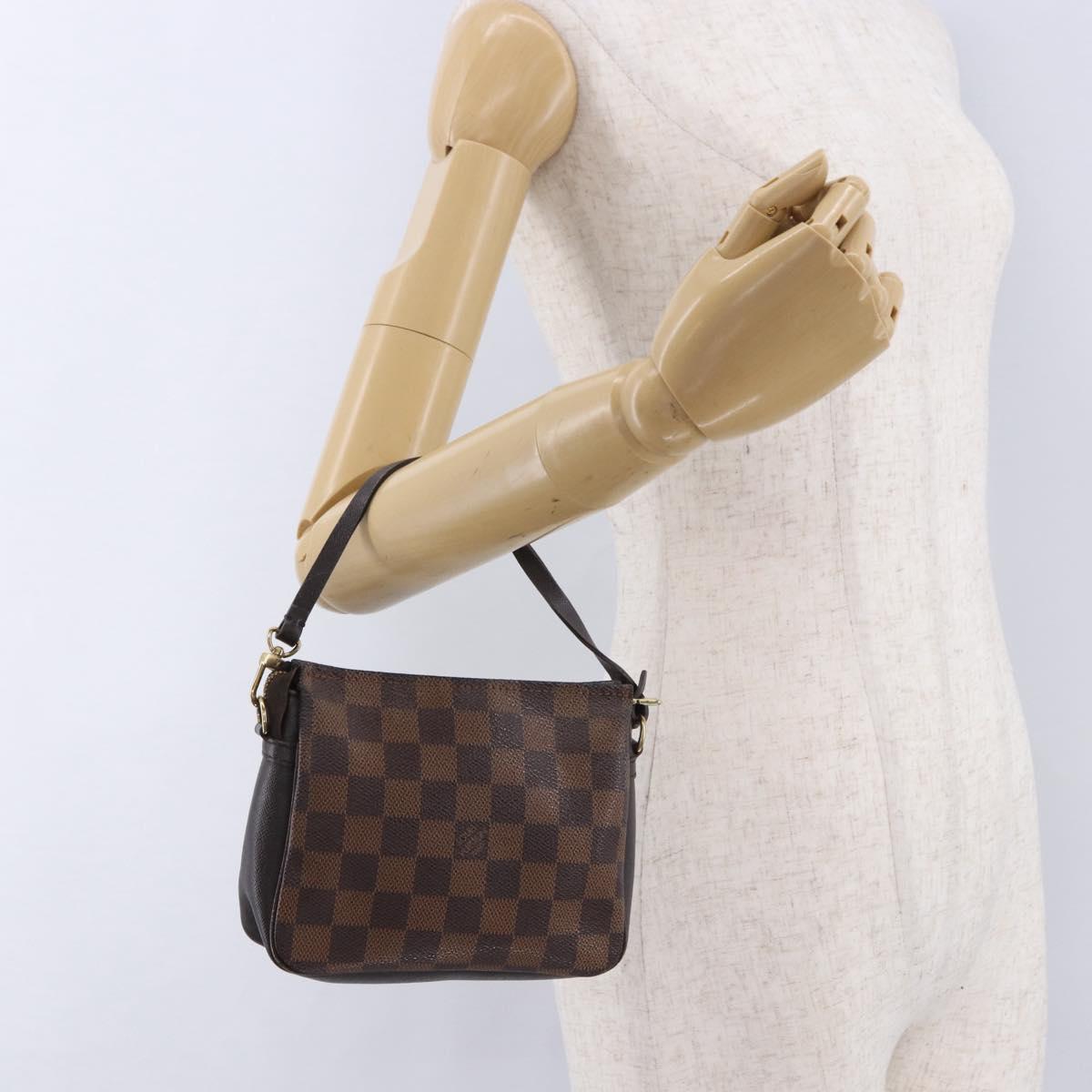 LOUIS VUITTON Damier Ebene Trousse Make Up Pouch N51982 LV Auth ka5246