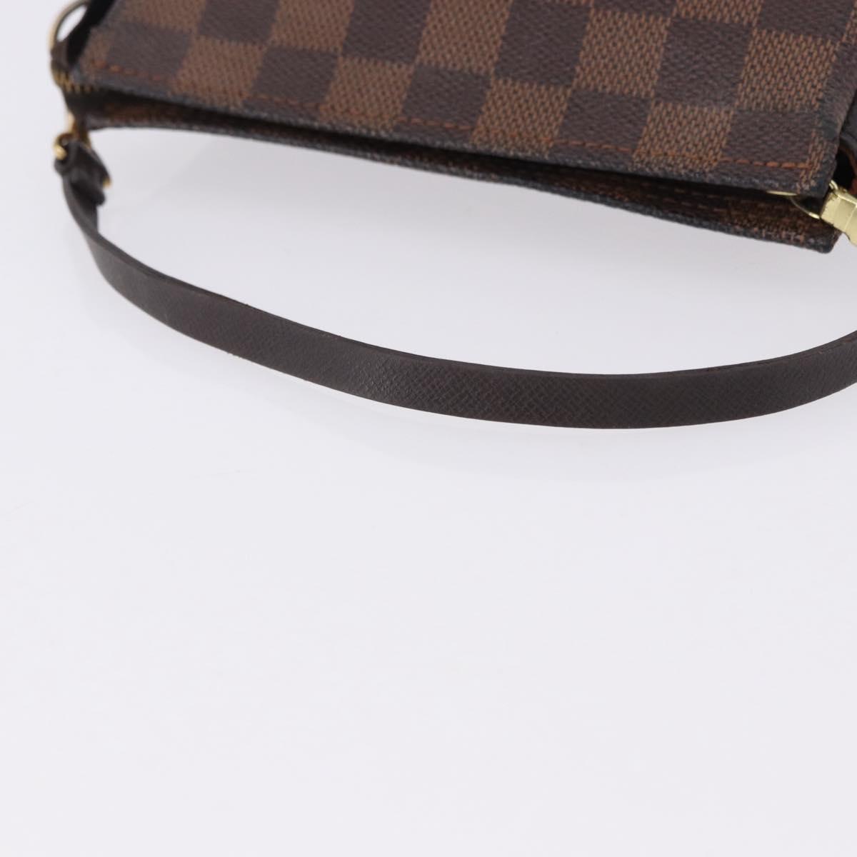 LOUIS VUITTON Damier Ebene Trousse Make Up Pouch N51982 LV Auth ka5246
