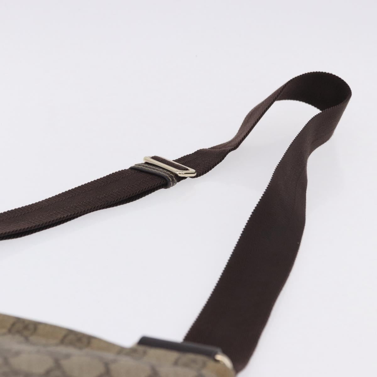 GUCCI GG Supreme Shoulder Bag PVC Beige Gold 201446 Auth ka5250