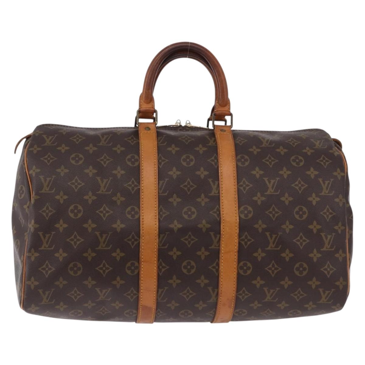 LOUIS VUITTON Monogram Keepall 45 Boston Bag M41428 LV Auth ka5254A