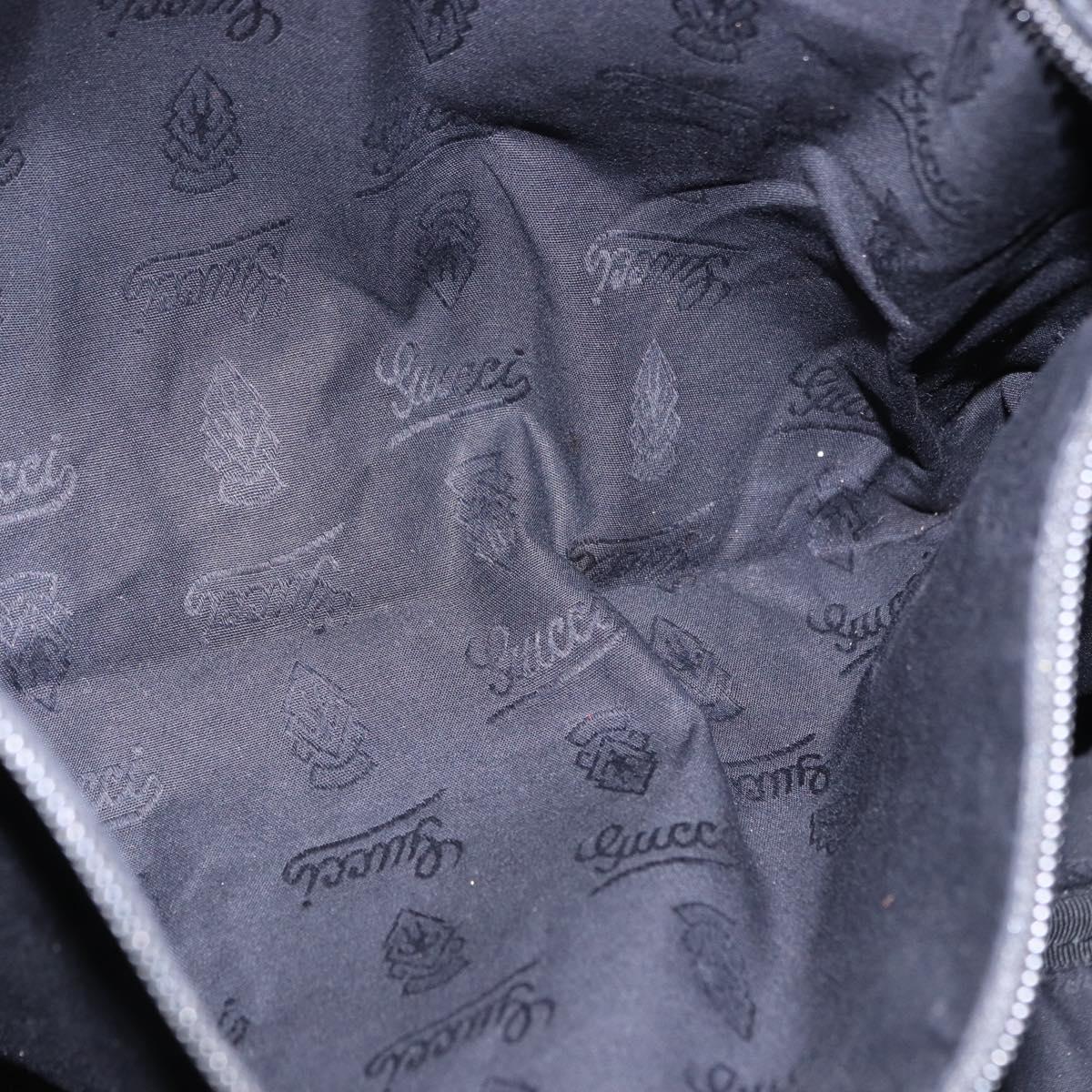 GUCCI GG implementation Business Bag PVC Silver Black 201480 Auth ka5257