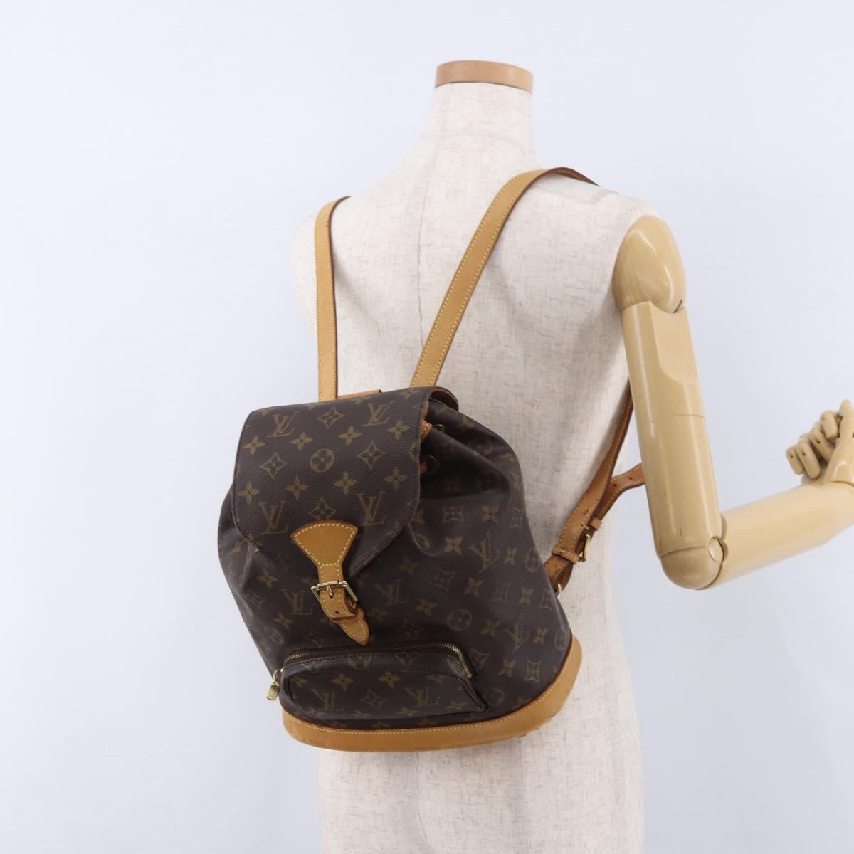 LOUIS VUITTON Monogram Montsouris MM Backpack M51136 LV Auth ka5260