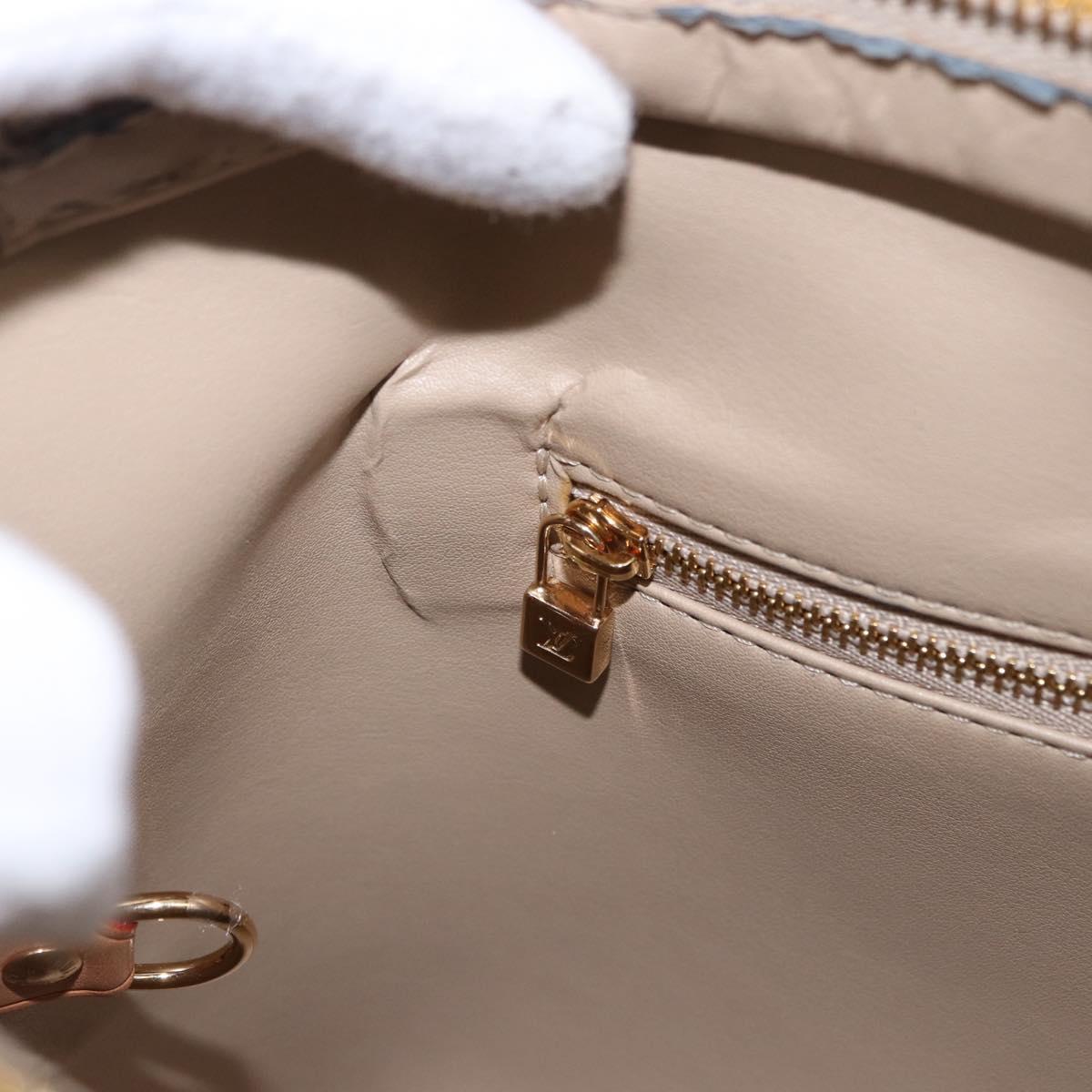 LOUIS VUITTON Monogram Vernis Houston Hand Bag Beige M91004 LV Auth ka5262