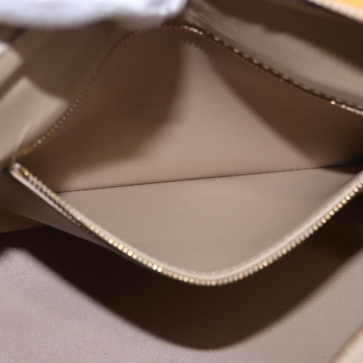 LOUIS VUITTON Monogram Vernis Houston Hand Bag Beige M91004 LV Auth ka5262