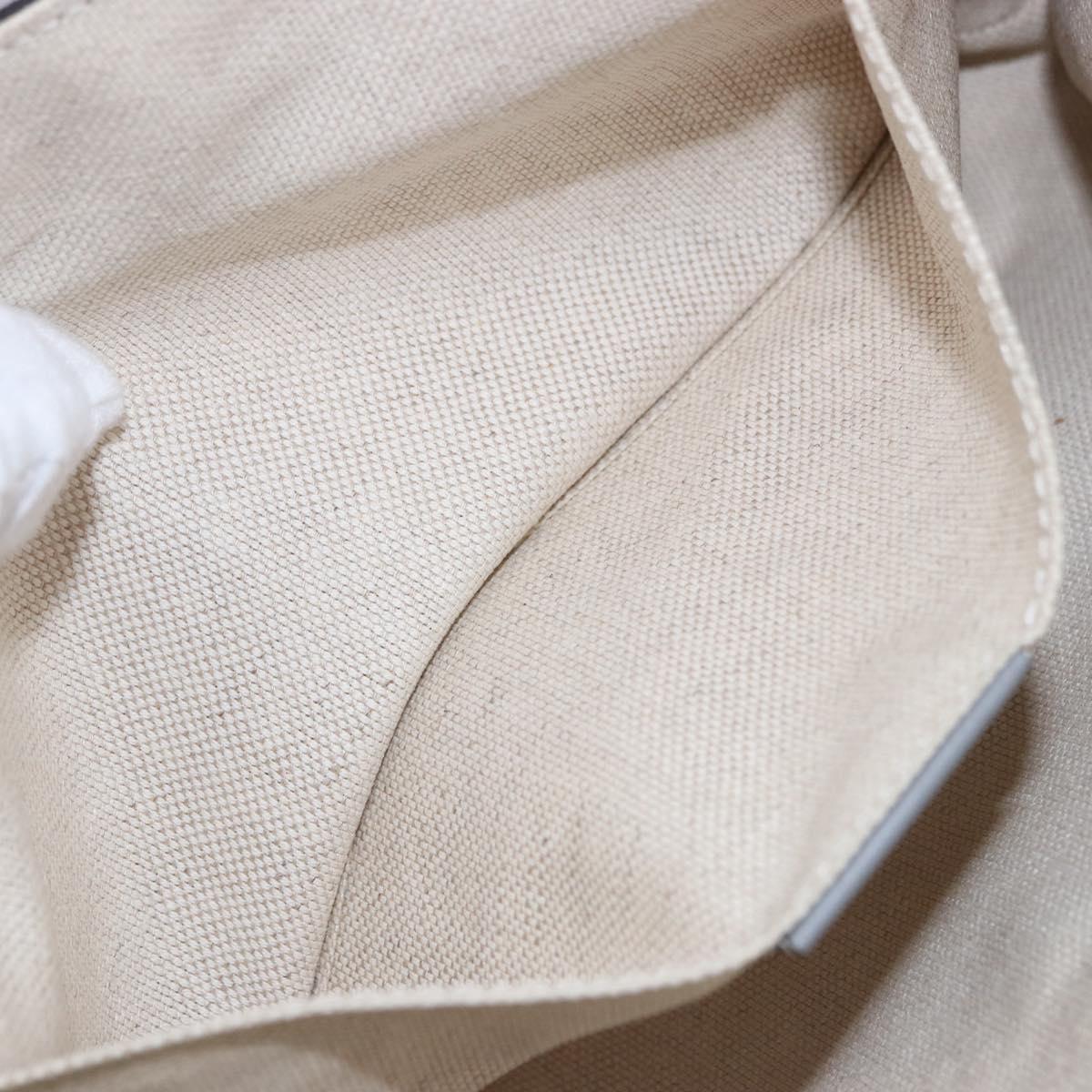 GUCCI GG Supreme Waist bag PVC White Silver 353435 Auth ka5268A