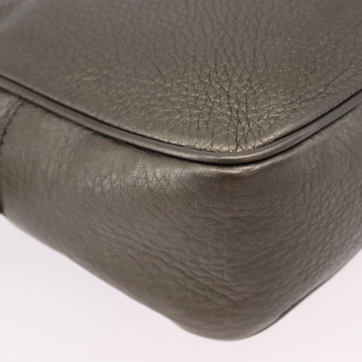 GUCCI Shoulder Bag Leather Champagne Gold 308364 Auth ka5269