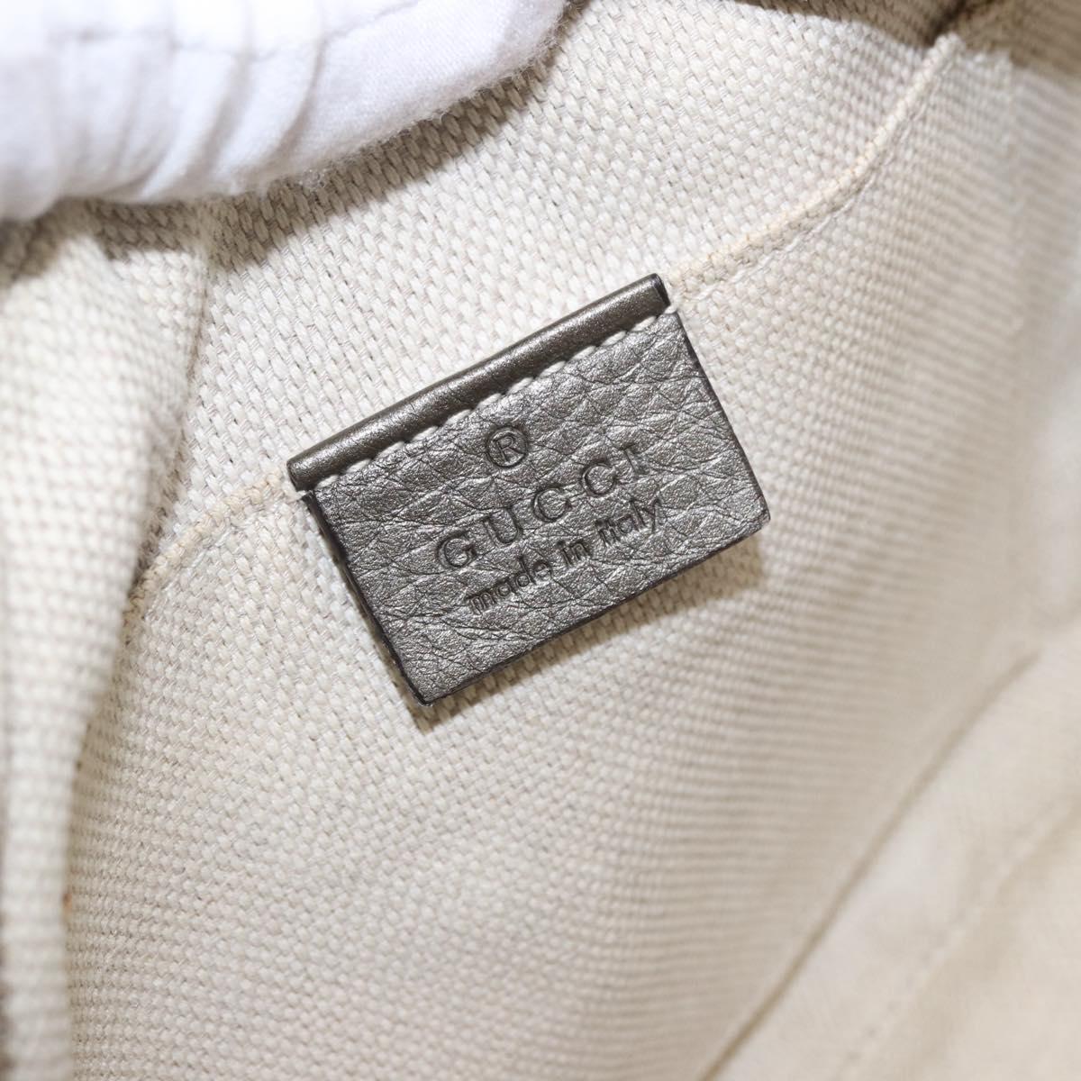 GUCCI Shoulder Bag Leather Champagne Gold 308364 Auth ka5269