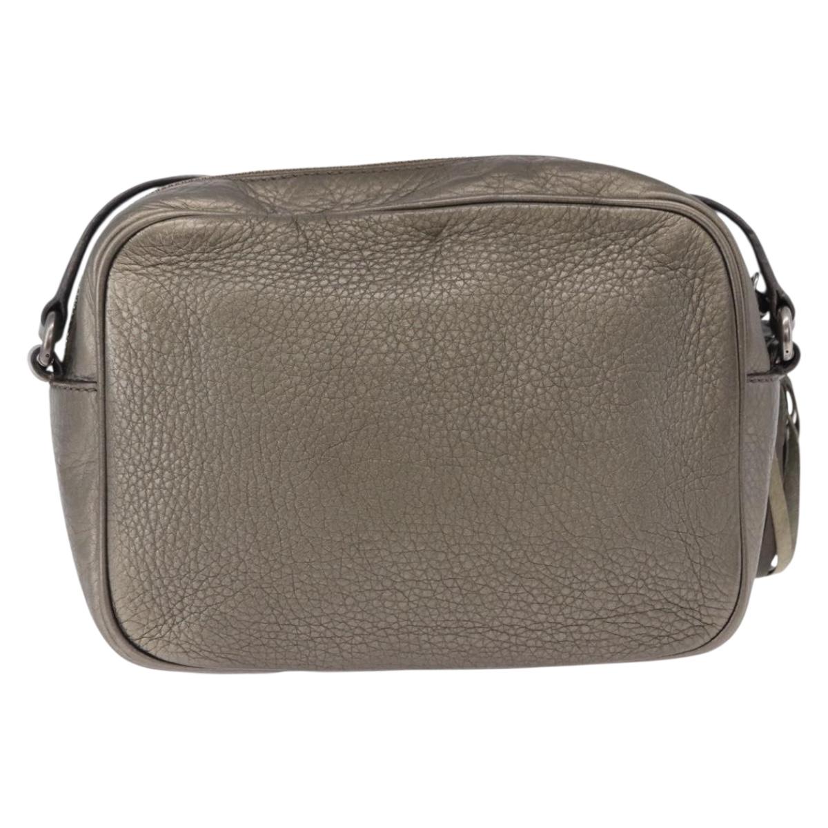 GUCCI Shoulder Bag Leather Champagne Gold 308364 Auth ka5269