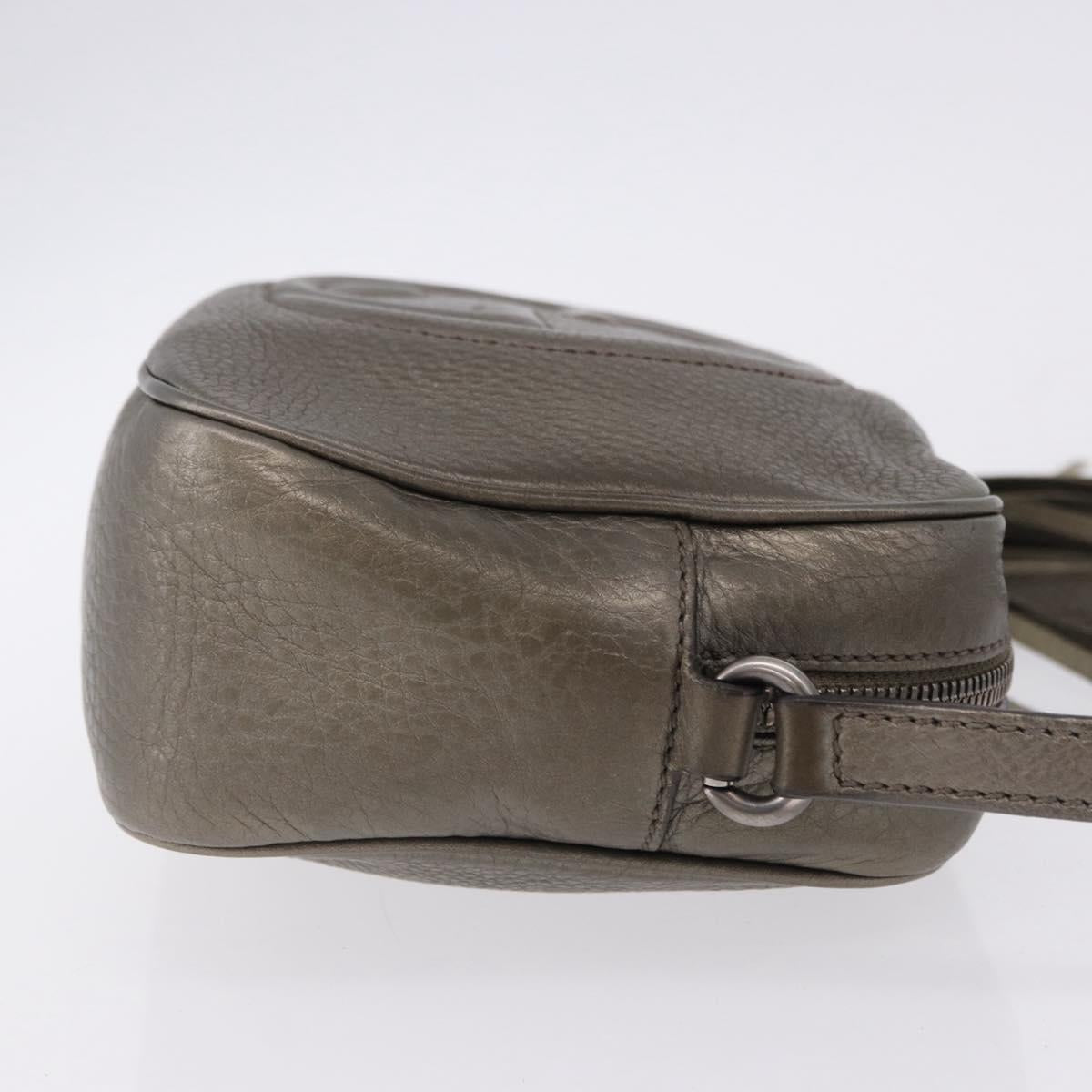 GUCCI Shoulder Bag Leather Champagne Gold 308364 Auth ka5269