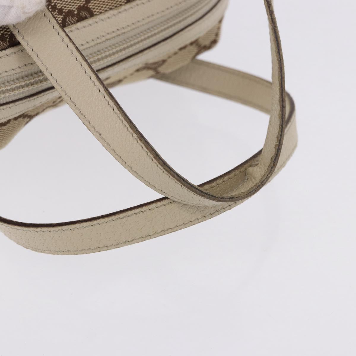 GUCCI GG Canvas Hand Bag Beige 124542 0416 Auth ka5270