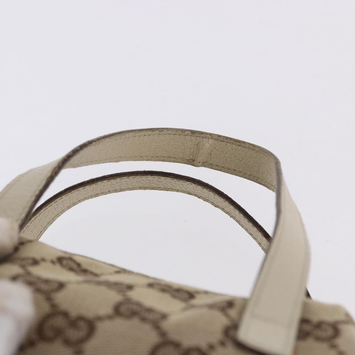 GUCCI GG Canvas Hand Bag Beige 124542 0416 Auth ka5270