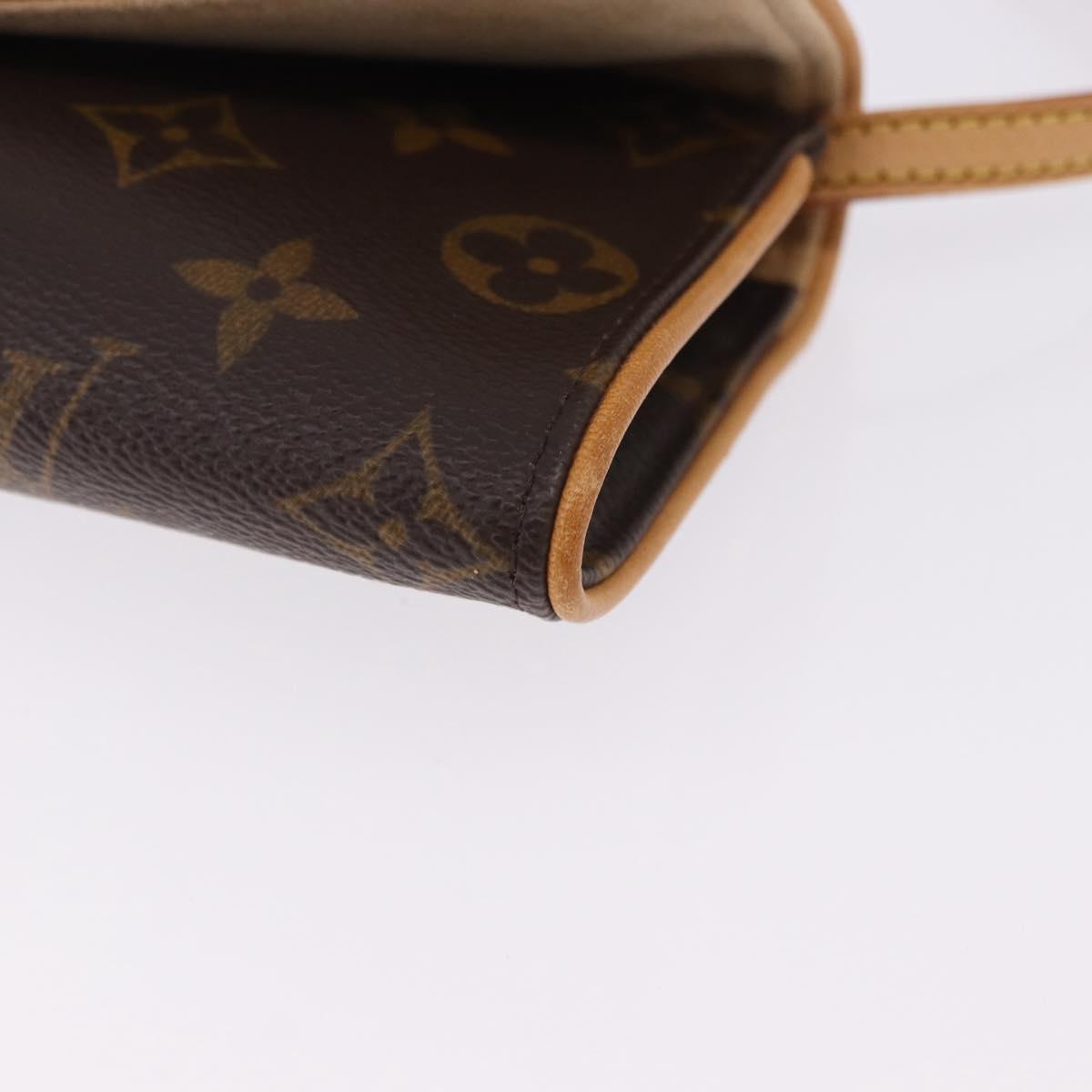 LOUIS VUITTON Monogram Pochette Twin PM Shoulder Bag M51854 LV Auth ka5272A