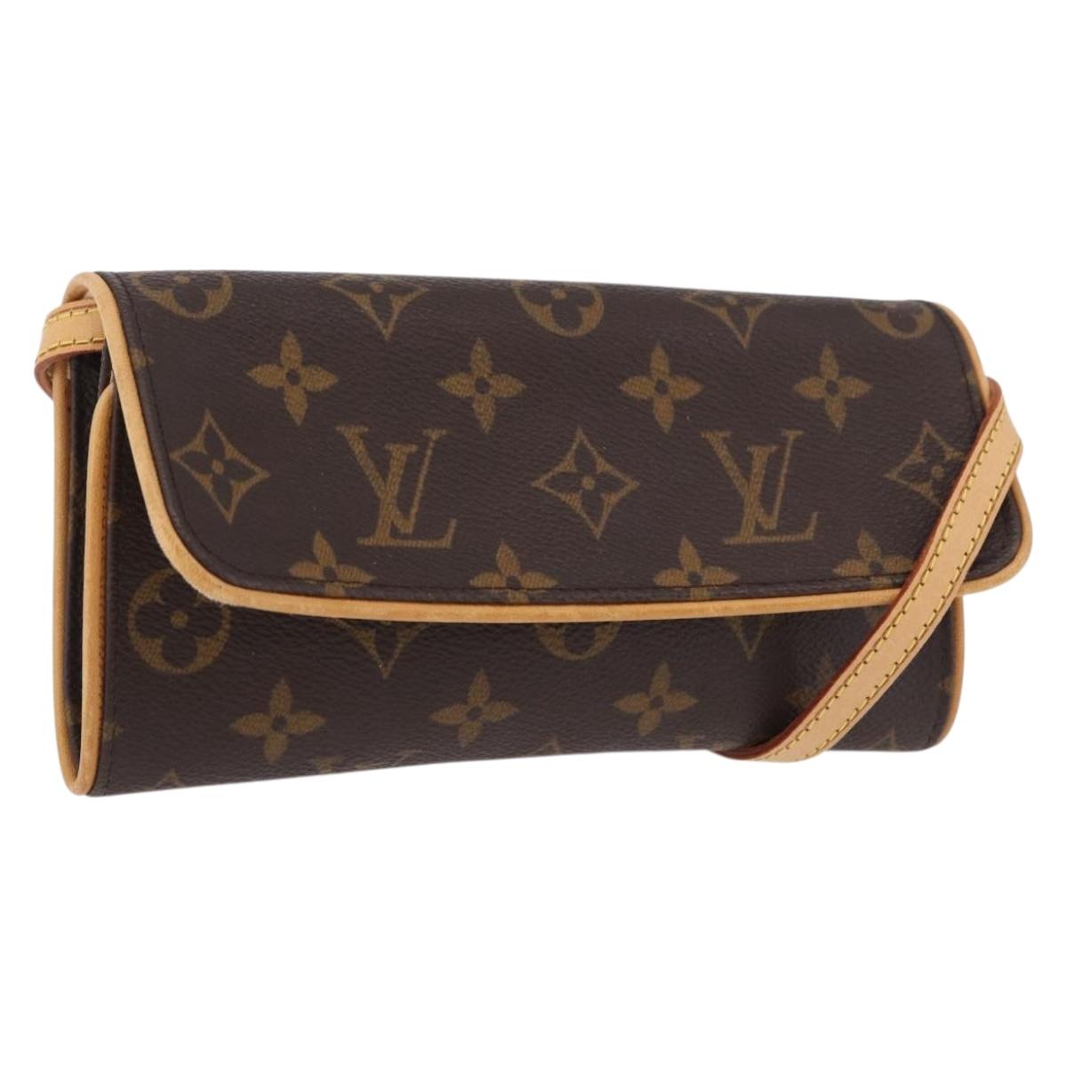 LOUIS VUITTON Monogram Pochette Twin PM Shoulder Bag M51854 LV Auth ka5272A