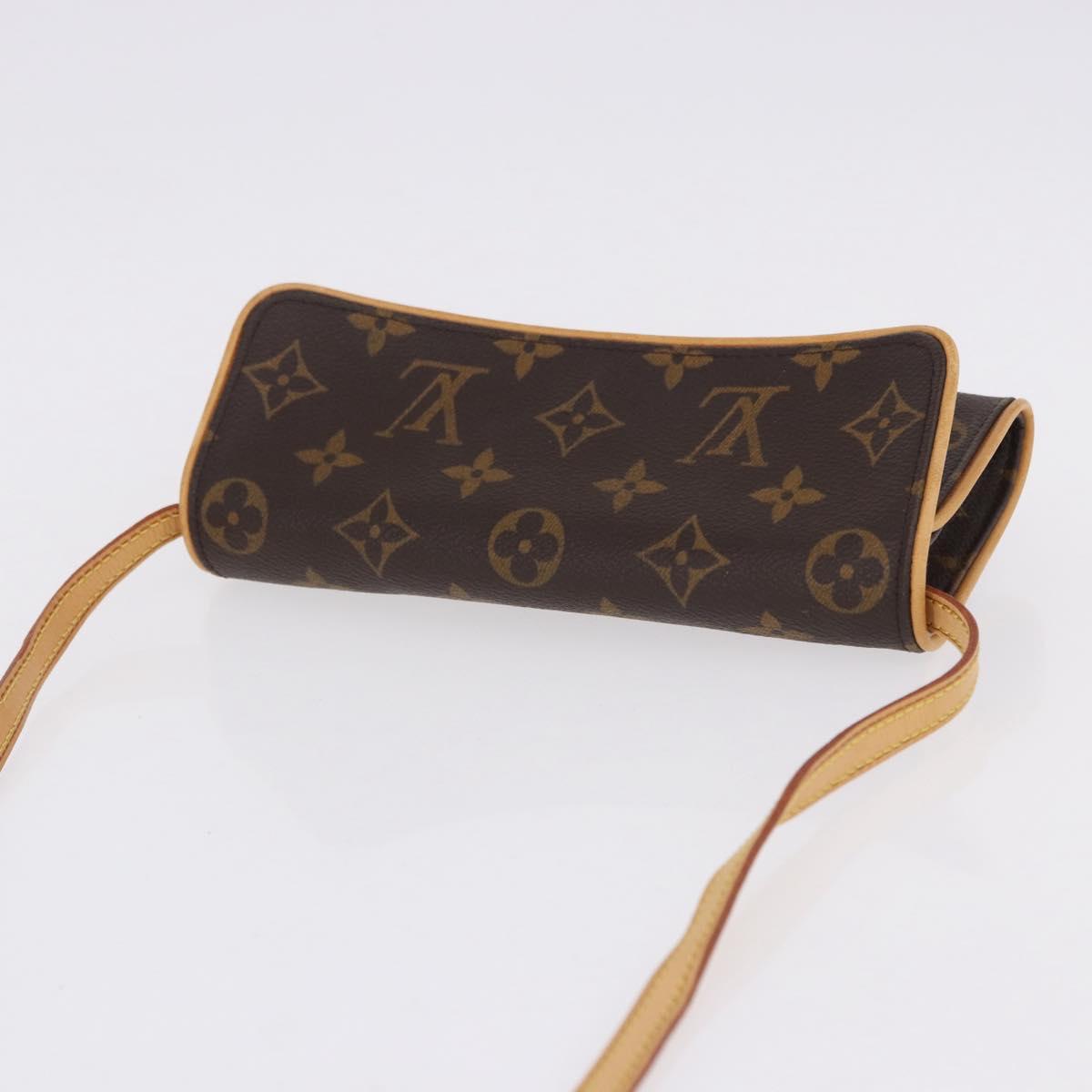 LOUIS VUITTON Monogram Pochette Twin PM Shoulder Bag M51854 LV Auth ka5272A