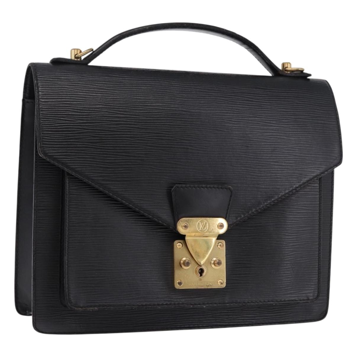 LOUIS VUITTON Epi Monceau 28 Hand Bag Black M52122 LV Auth ka5284
