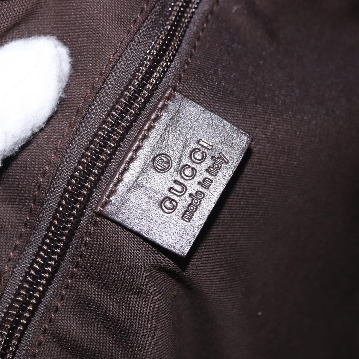GUCCI GG Canvas Shoulder Bag Beige Silver 145857 Auth ka5285A