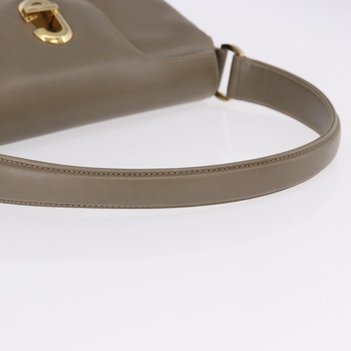 GUCCI Hand Bag Leather Beige Gold 000 406 1080 Auth ka5286