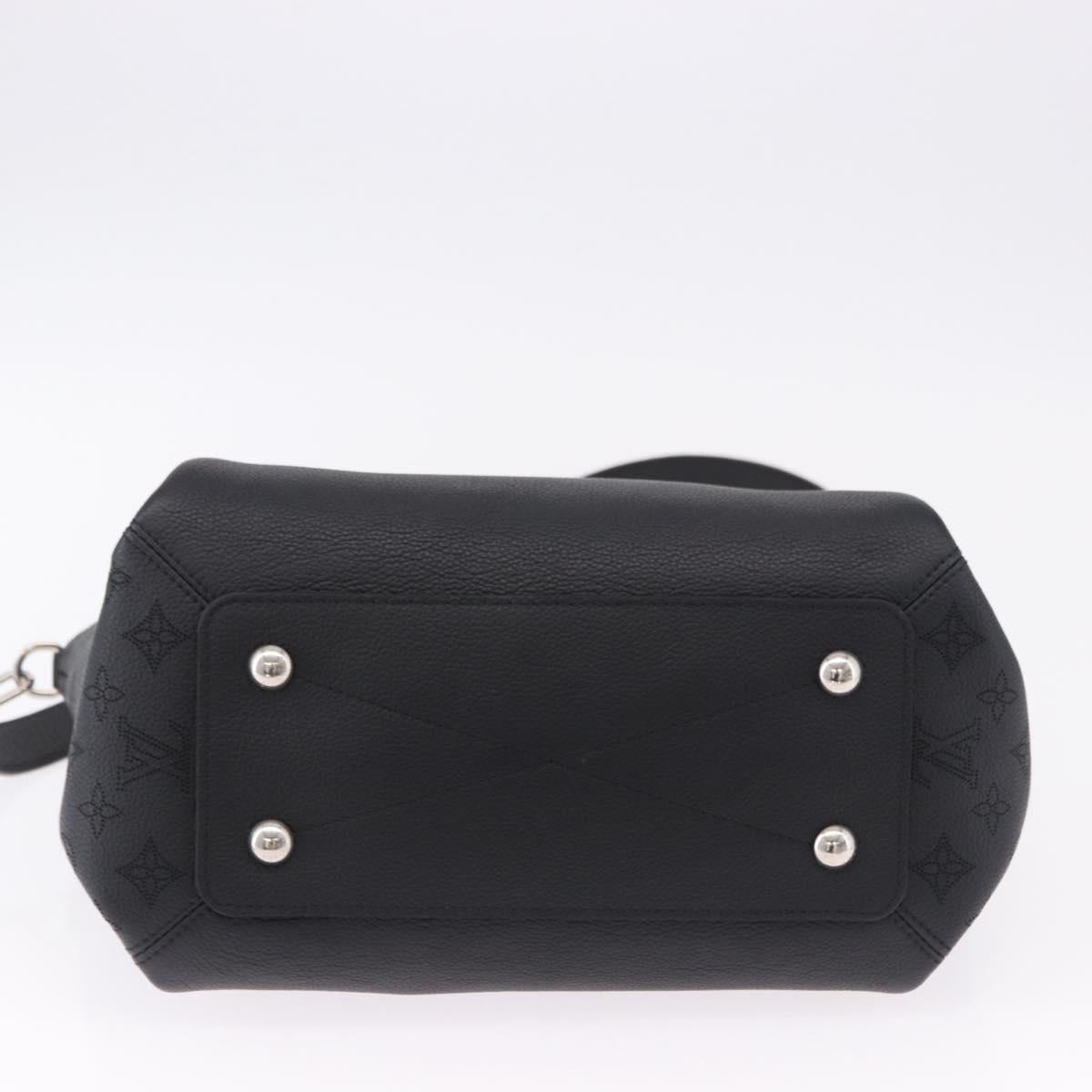 LOUIS VUITTON Mahina Omea Hand Bag Leather Black M55029 LV Auth ka5288V