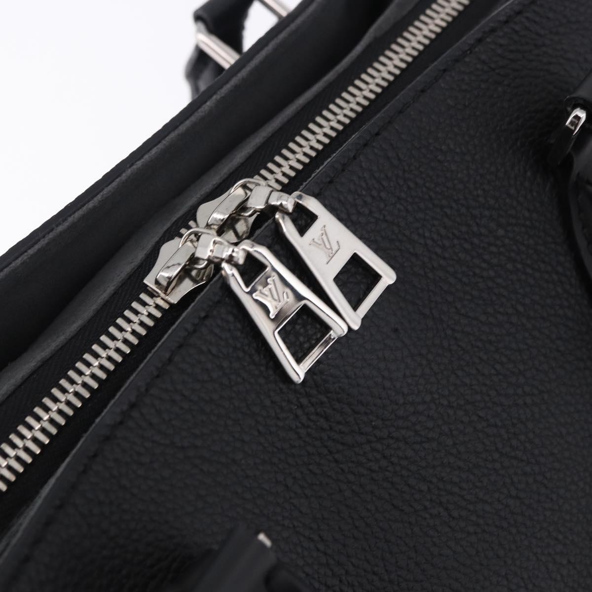 LOUIS VUITTON Mahina Omea Hand Bag Leather Black M55029 LV Auth ka5288V
