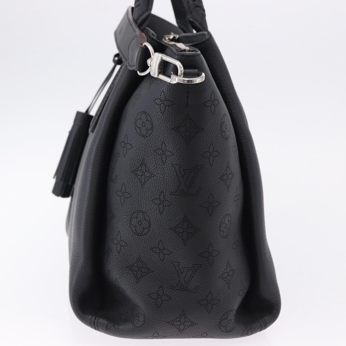 LOUIS VUITTON Mahina Omea Hand Bag Leather Black M55029 LV Auth ka5288V