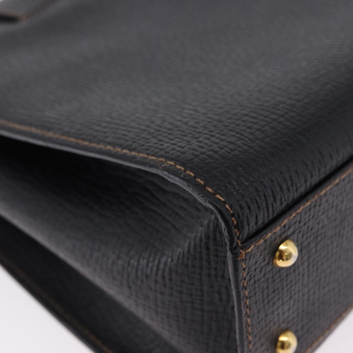 LOEWE Shoulder Bag Leather Black Gold Auth ka5292A