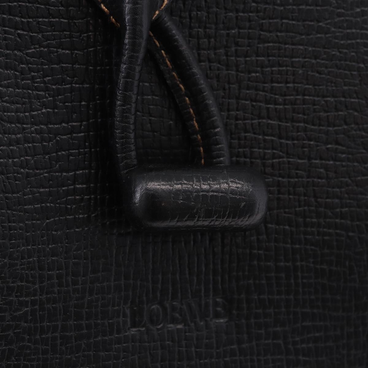 LOEWE Shoulder Bag Leather Black Gold Auth ka5292A