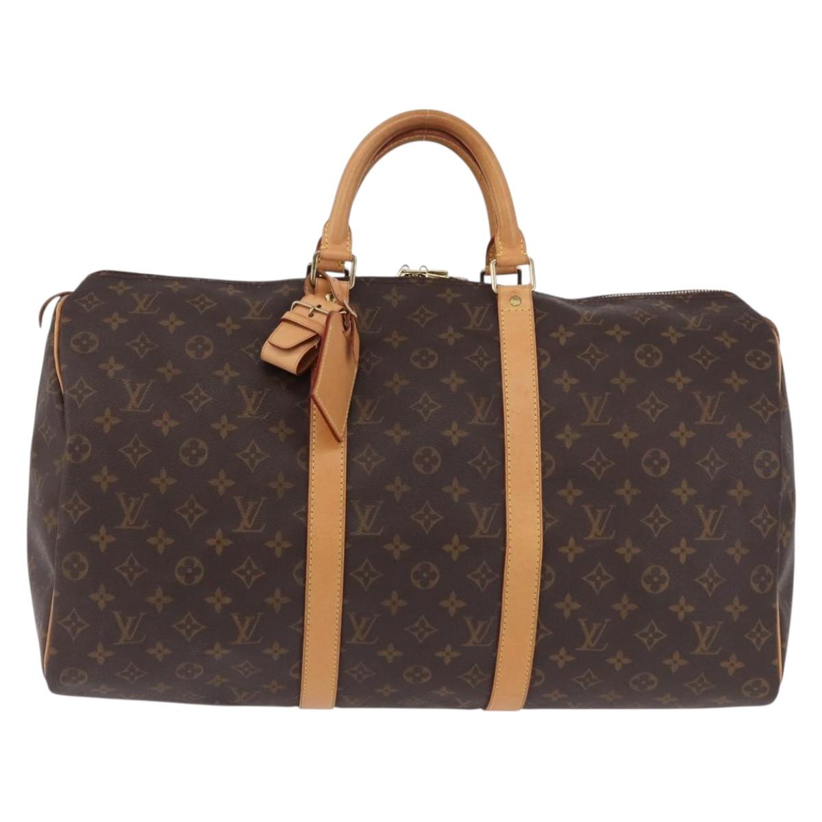 LOUIS VUITTON Monogram Keepall 50 Boston Bag M41426 LV Auth ka5297A