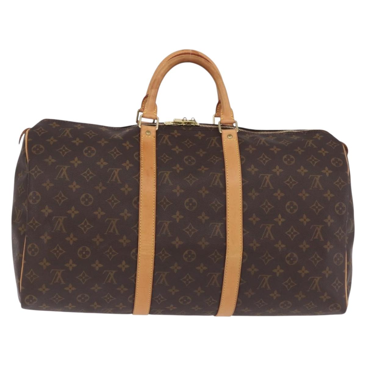 LOUIS VUITTON Monogram Keepall 50 Boston Bag M41426 LV Auth ka5297A