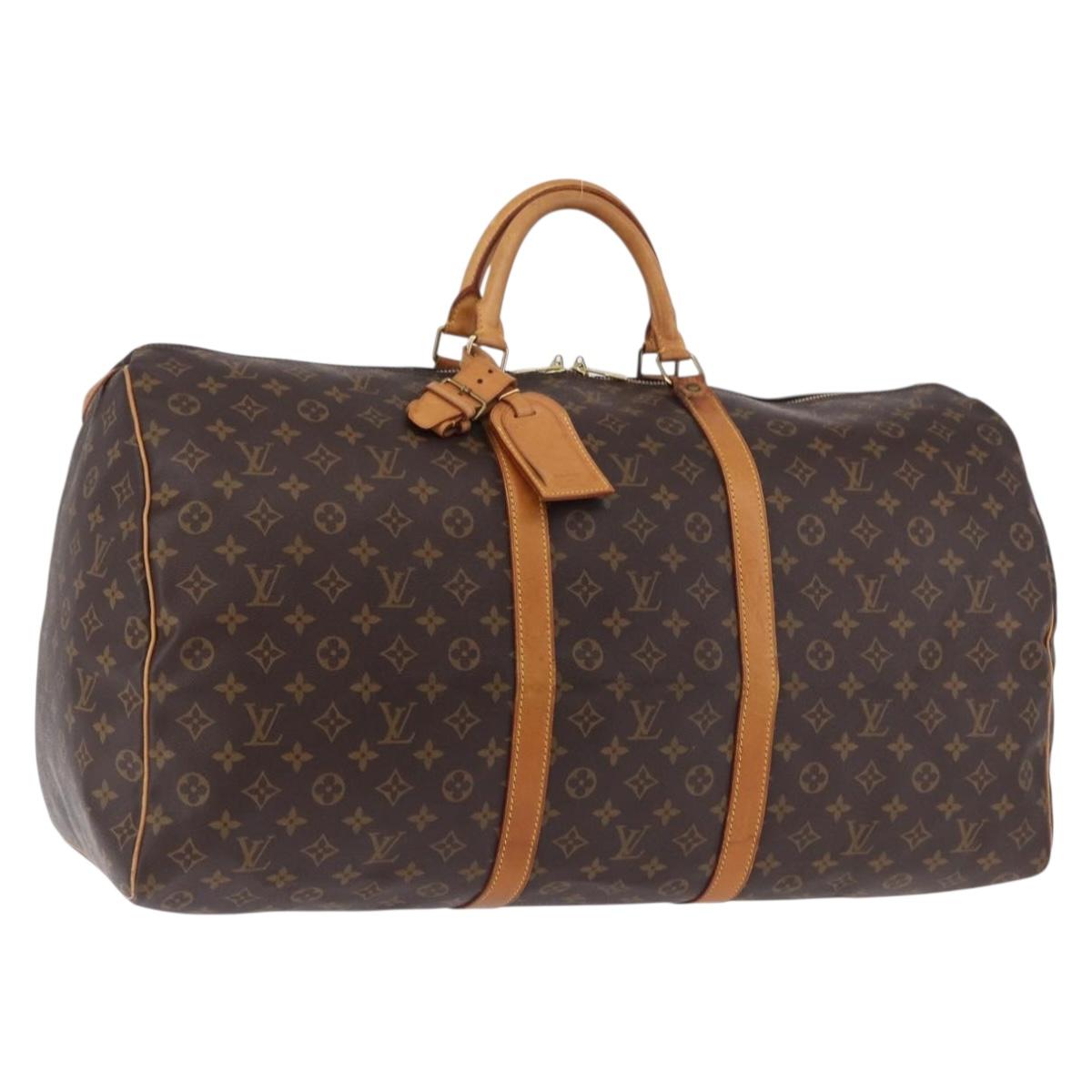 LOUIS VUITTON Monogram Keepall 60 Boston Bag M41422 LV Auth ka5298