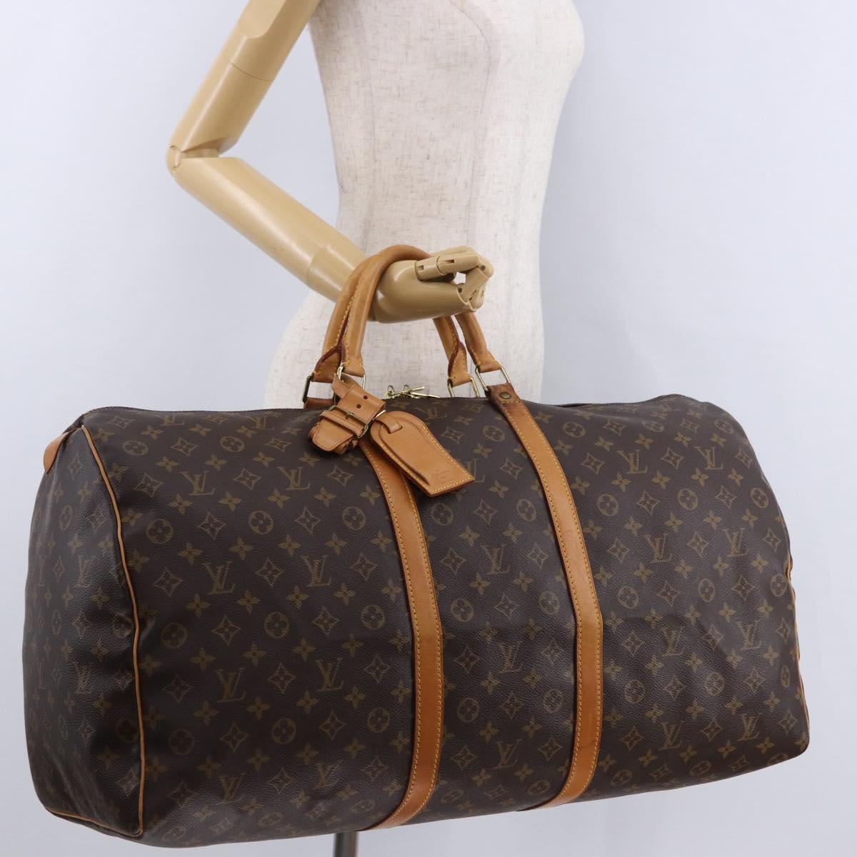 LOUIS VUITTON Monogram Keepall 60 Boston Bag M41422 LV Auth ka5298