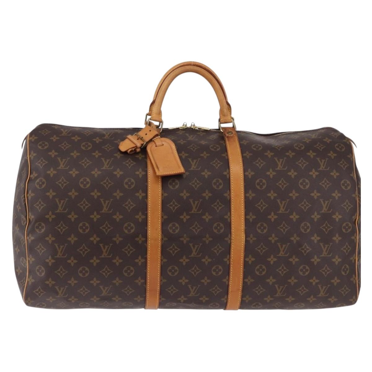 LOUIS VUITTON Monogram Keepall 60 Boston Bag M41422 LV Auth ka5298