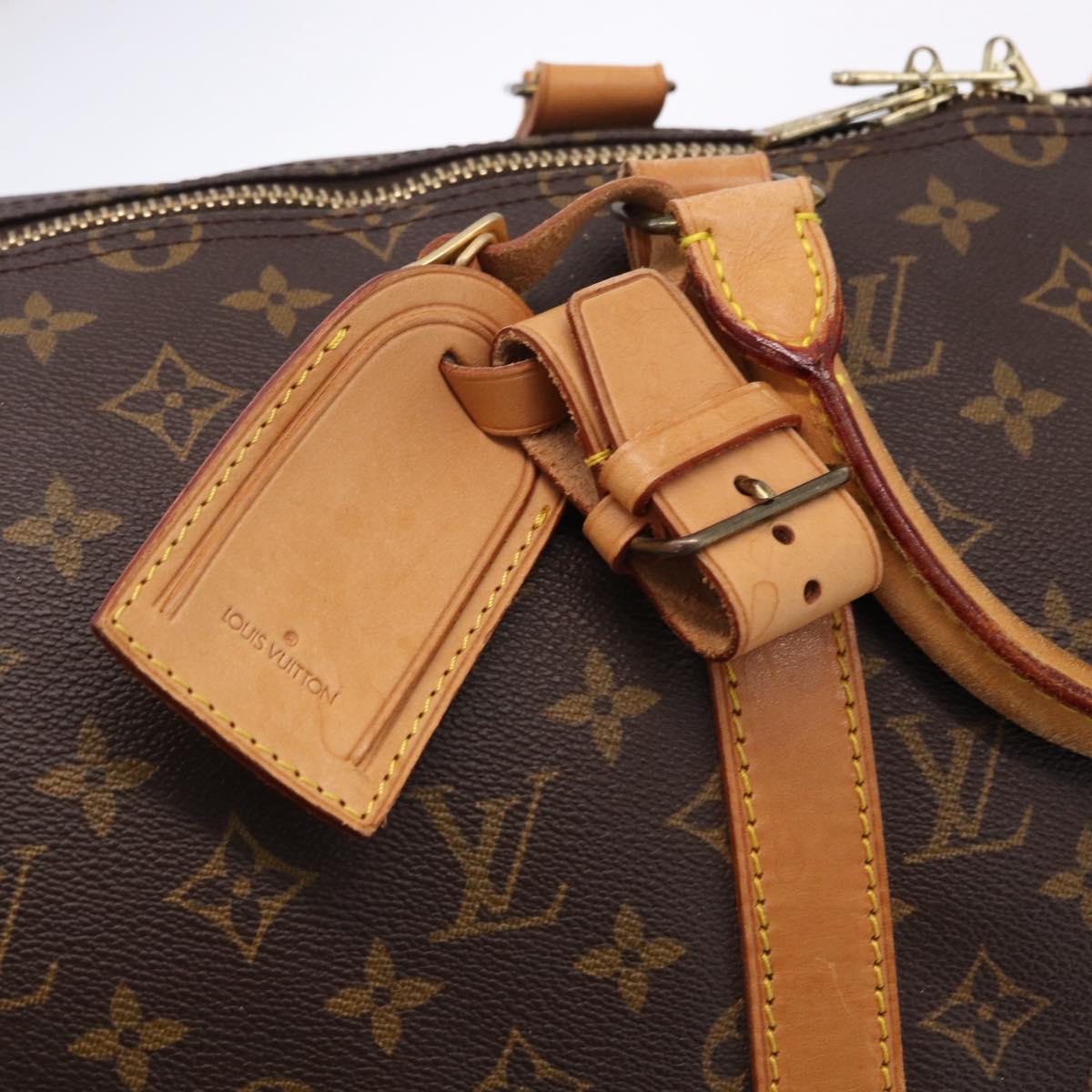 LOUIS VUITTON Monogram Keepall Bandouliere 50 Boston Bag M41416 LV Auth ka5299