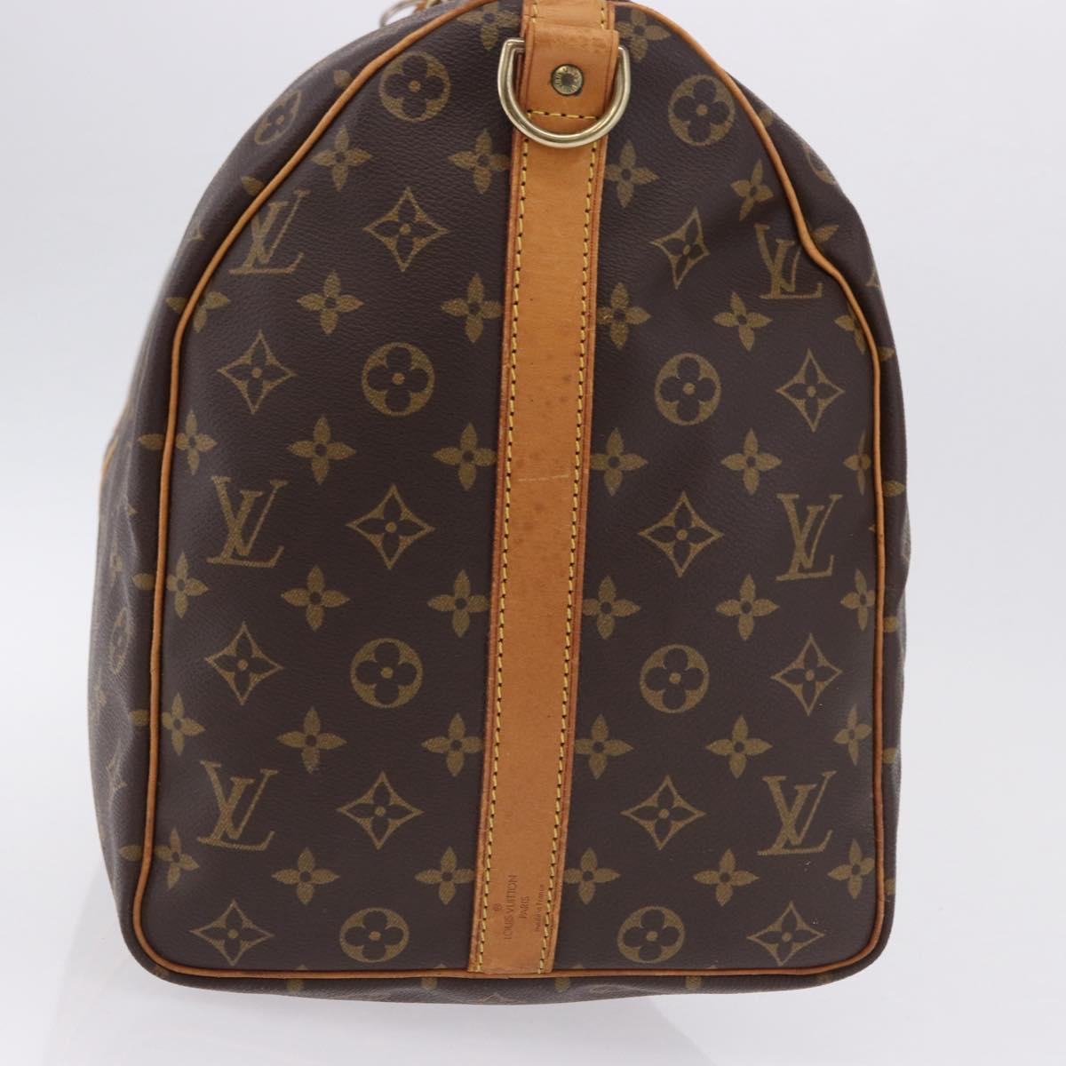 LOUIS VUITTON Monogram Keepall Bandouliere 50 Boston Bag M41416 LV Auth ka5300