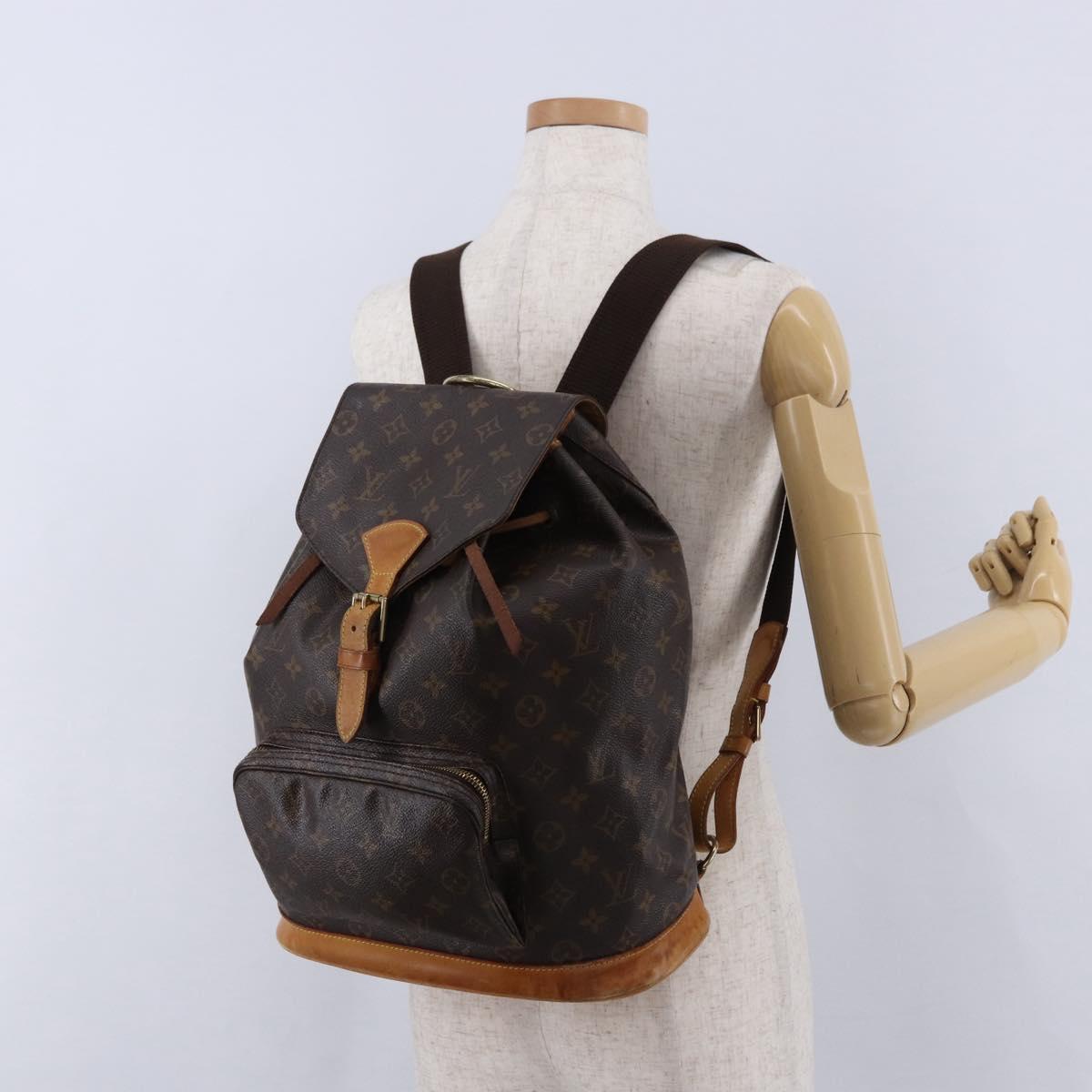 LOUIS VUITTON Monogram Montsouris GM Backpack M51135 LV Auth ka5301