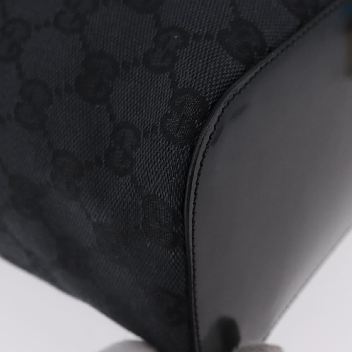 GUCCI GG Canvas Shoulder Bag Black Silver 001 3750 Auth ka5315A