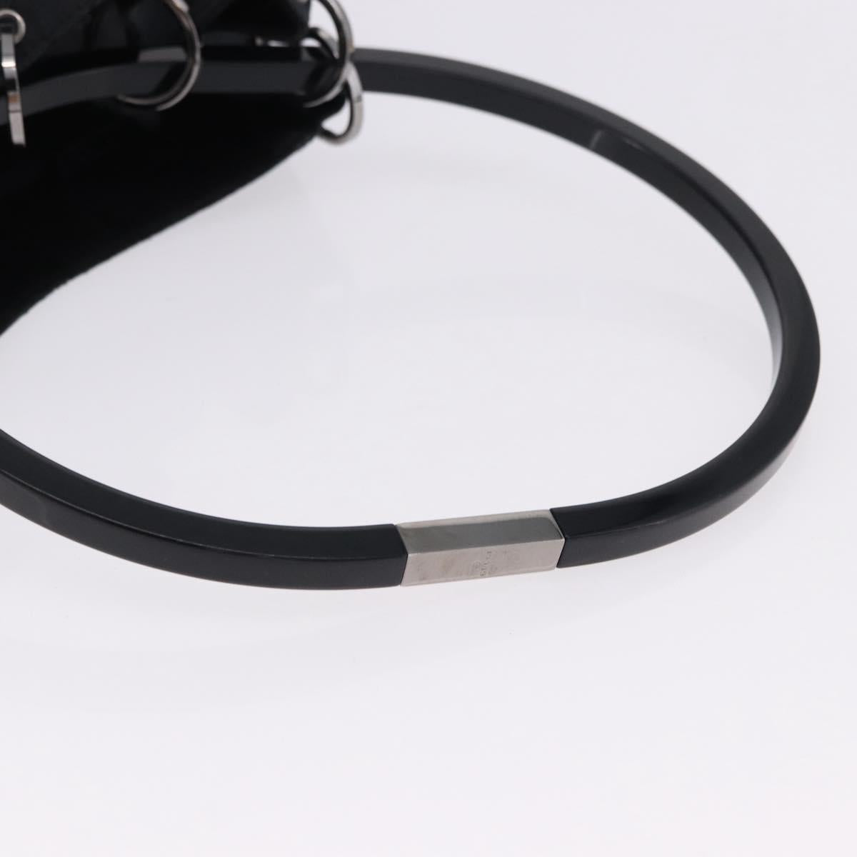 GUCCI GG Canvas Shoulder Bag Black Silver 001 3750 Auth ka5315A