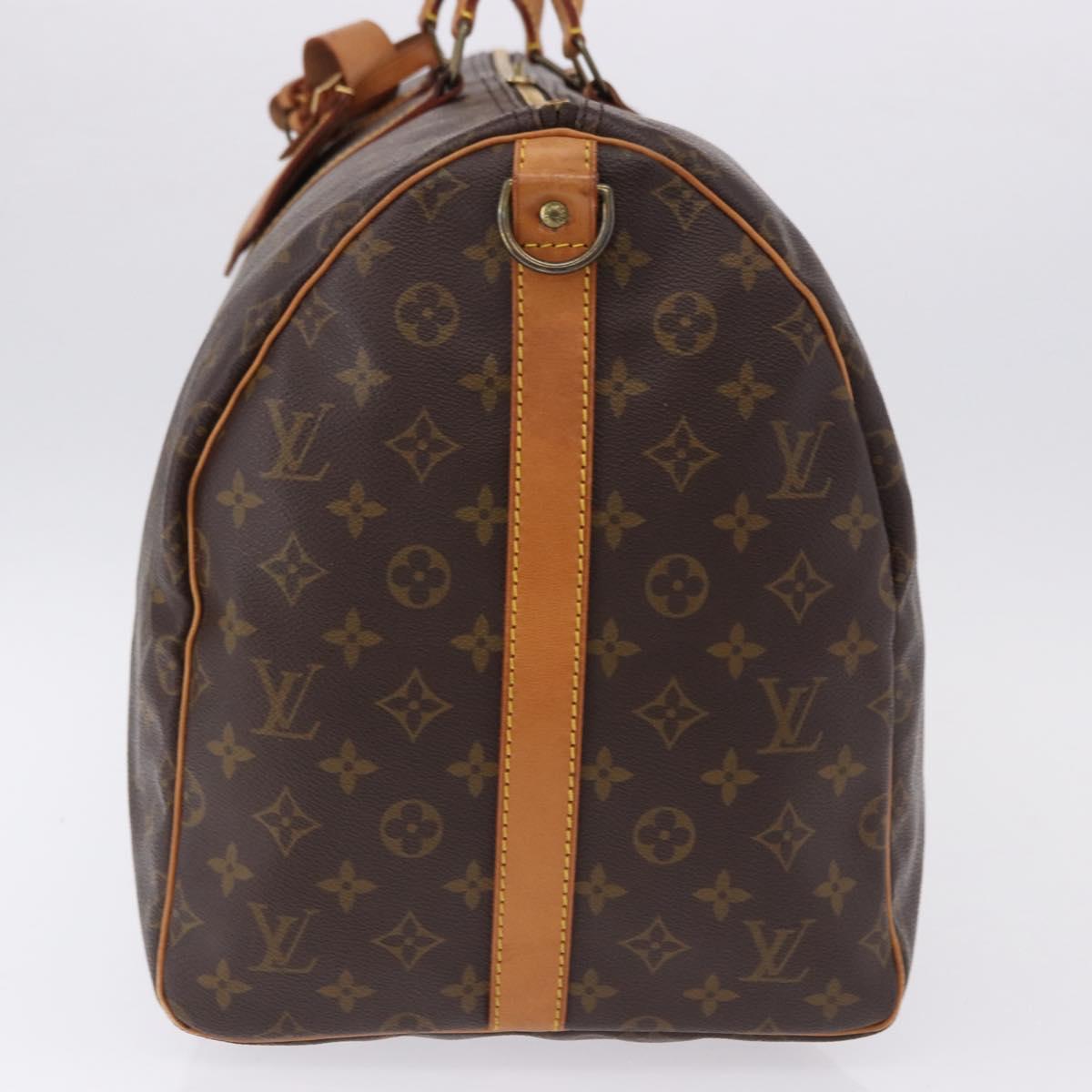 LOUIS VUITTON Monogram Keepall Bandouliere55 Boston Bag M41414 LV Auth ka5319