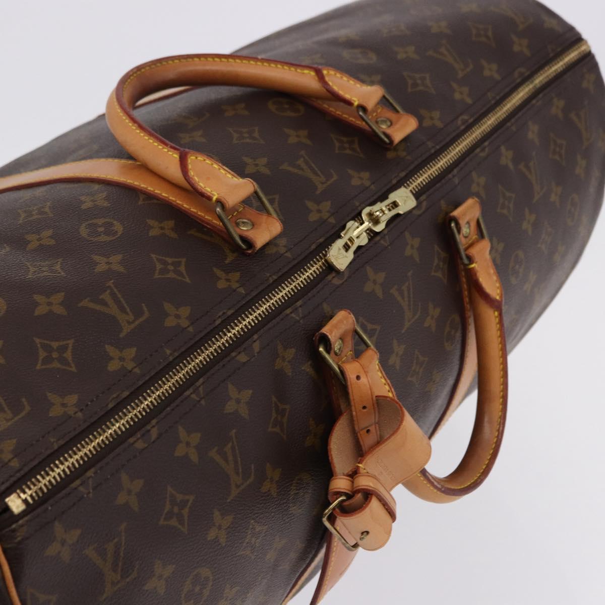 LOUIS VUITTON Monogram Keepall Bandouliere55 Boston Bag M41414 LV Auth ka5319