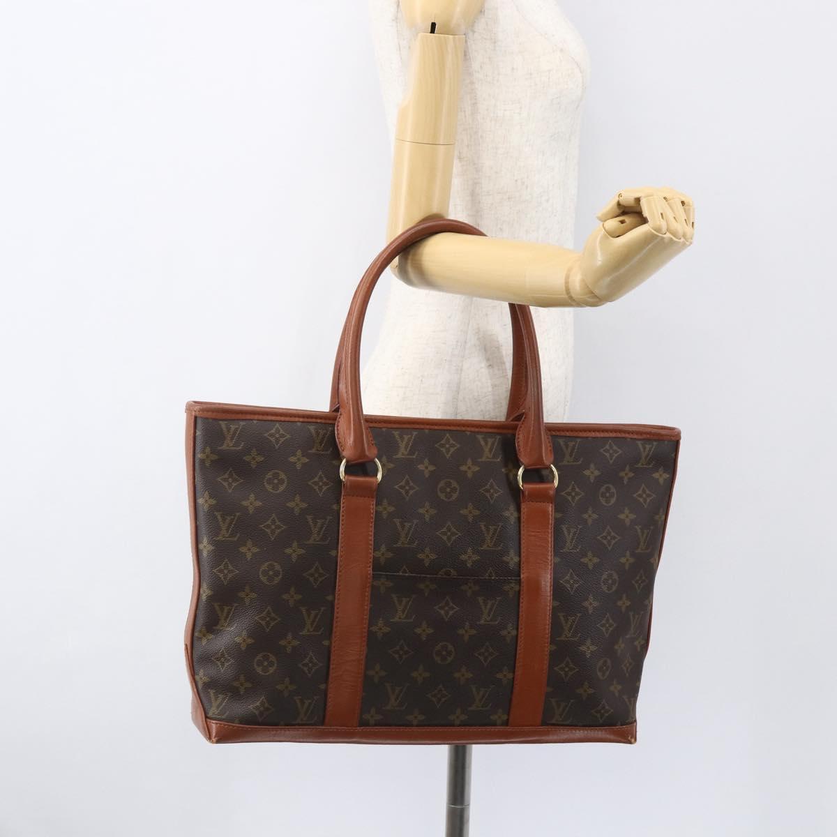 LOUIS VUITTON Monogram Sac Weekend PM Hand Bag M42425 LV Auth ka532