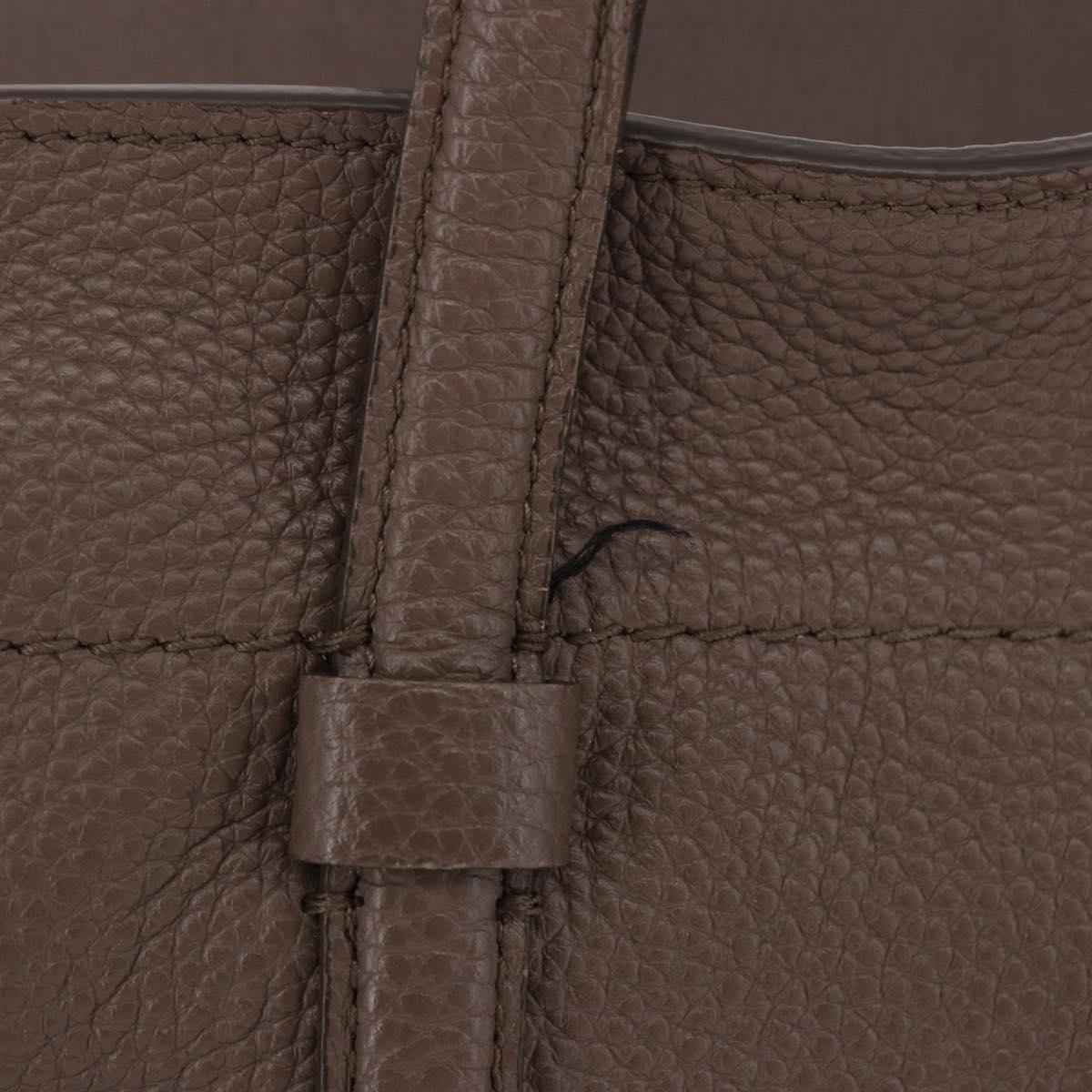 Salvatore Ferragamo Tote Bag Leather Beige Gold Auth ka5320A