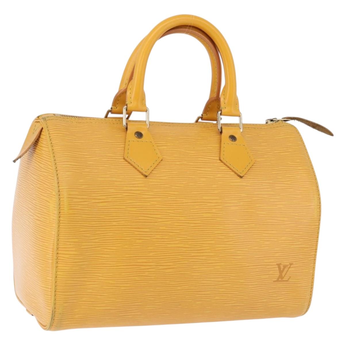 LOUIS VUITTON Epi Speedy 25 Hand Bag Tassili Yellow M43019 LV Auth ka5321A