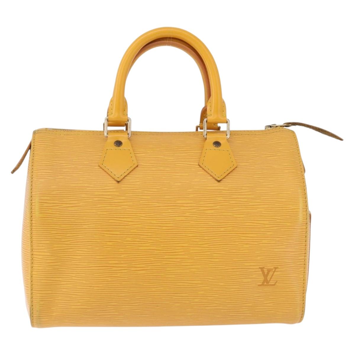 LOUIS VUITTON Epi Speedy 25 Hand Bag Tassili Yellow M43019 LV Auth ka5321A